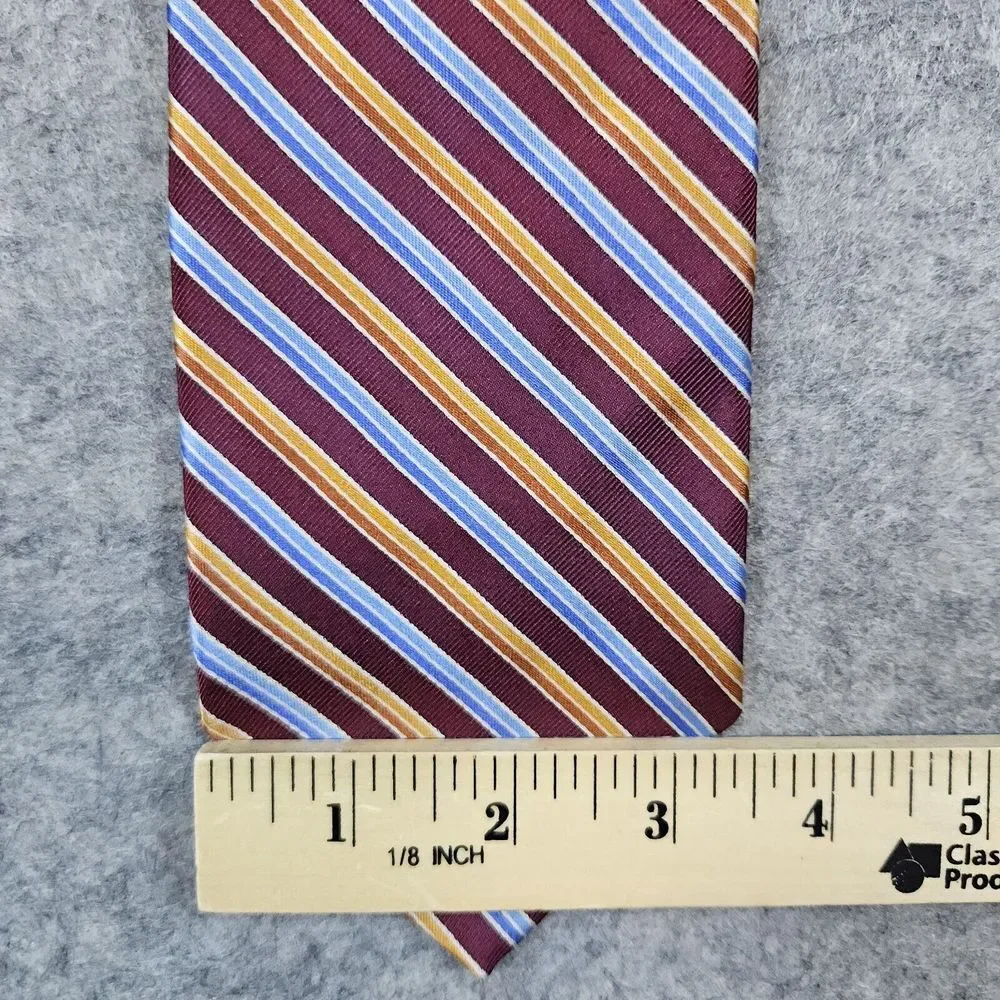 Brooks Brothers Irregular Silk Neck Tie Multicolred Diagonal Stripes Repp 60x3.5